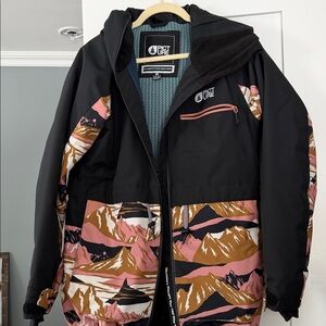 Picture Organic Women's Black and Pink Ski Jacket
